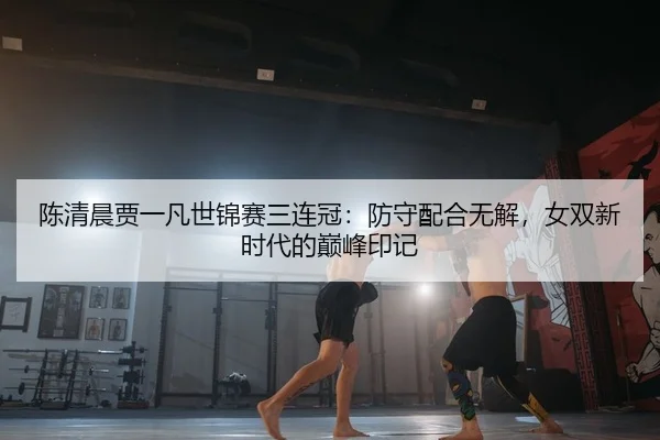 陈清晨贾一凡世锦赛三连冠：防守配合无解，女双新时代的巅峰印记